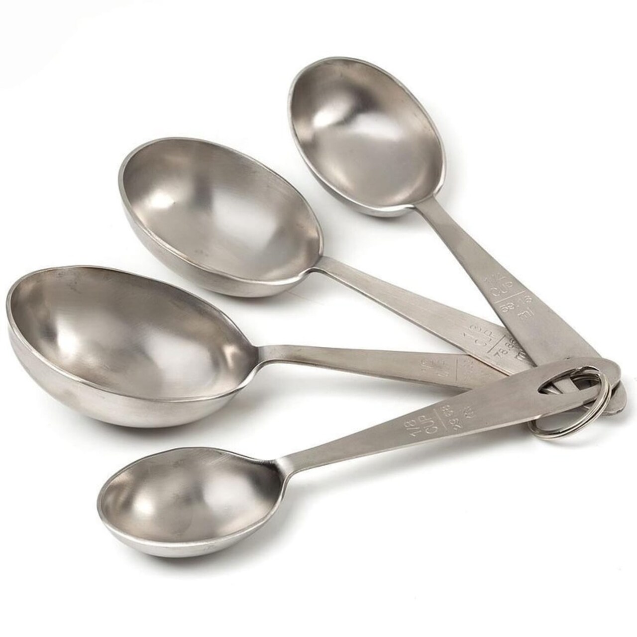Shetler's Measuring Scoop Set, Durable 4-Piece Stainless Steel Spoon Set for Accurate Measurement of Dry and Wet Ingredients, for Baking and Cooking